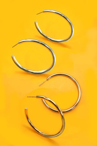 18k non tarnish waterproof stainless steel hoop earrings