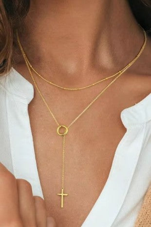 18k tarnish free Y necklace