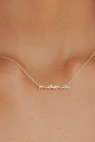 18k stainless steel tarnish free mama necklace