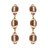 Game Day Football Post Dangle Earrings