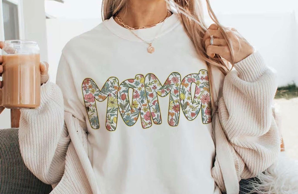 Mama floral tee