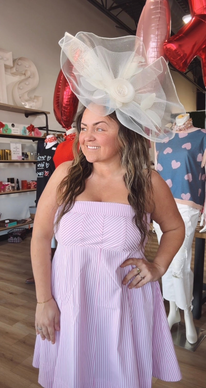 Pink lemonade strapless sundress