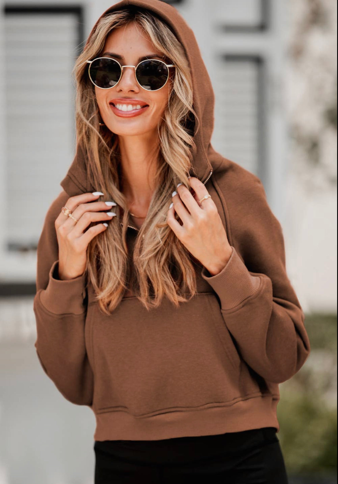 Quarter Zip Scuba Pocket Hoodie