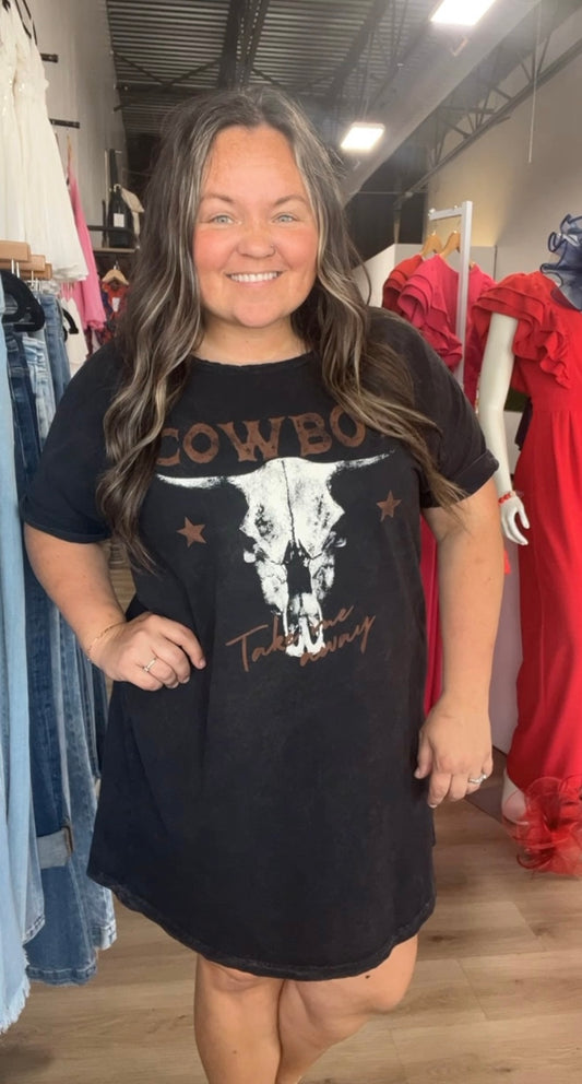 Cowboy take me away T-Shirt Dress