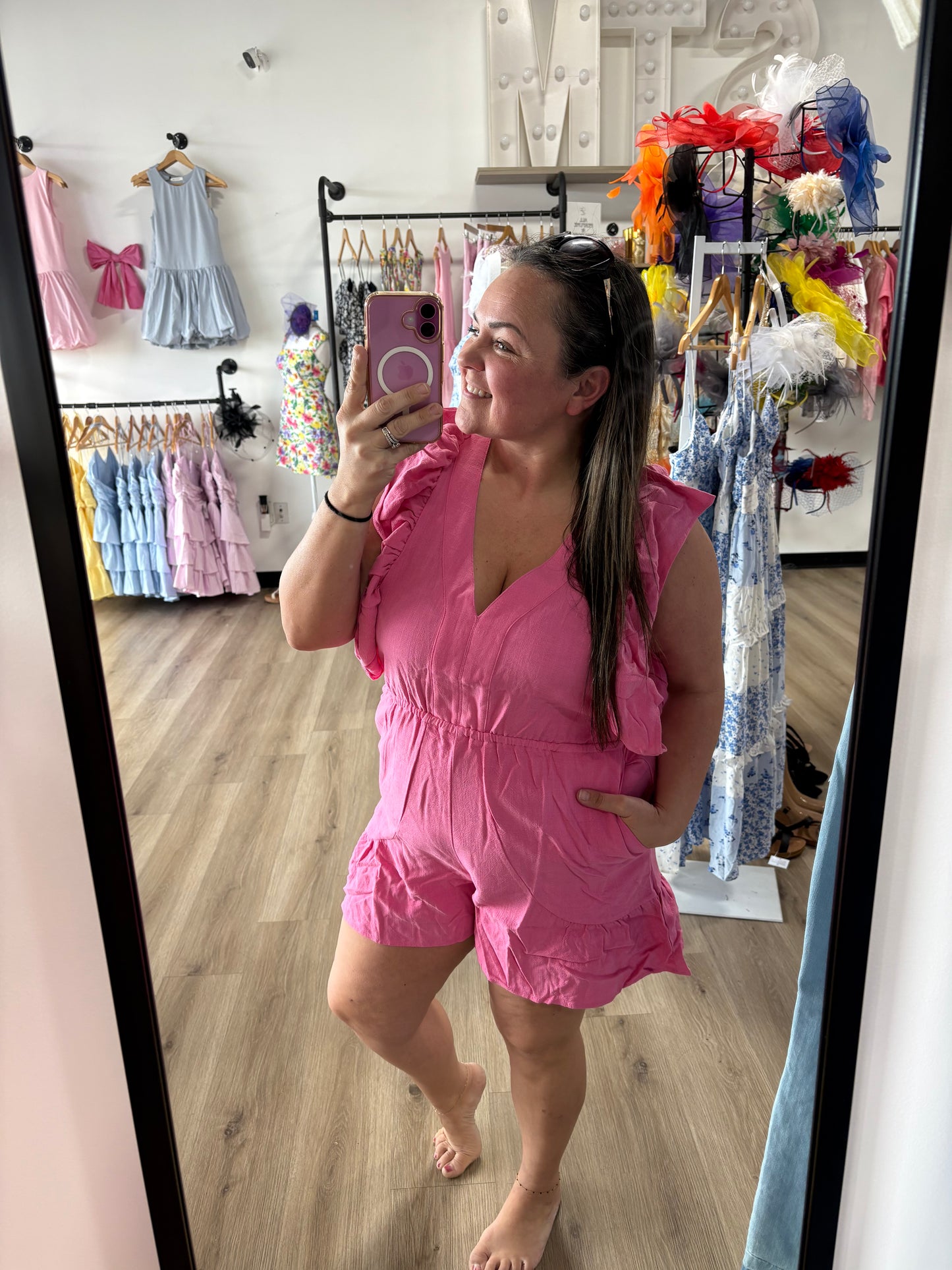 Roses and ruffles romper
