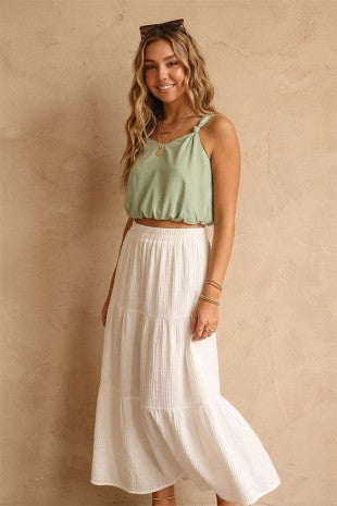 Flowy cropped tank