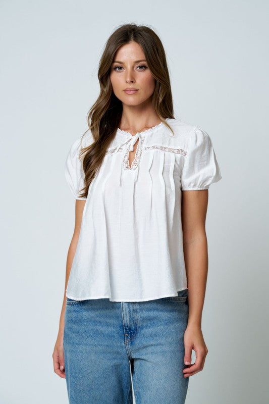Fancy me pintuck top