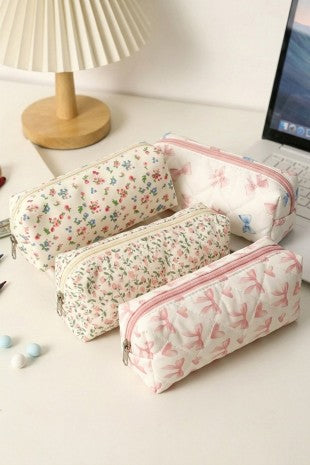 Cutesy quilted makeup/pencil bags