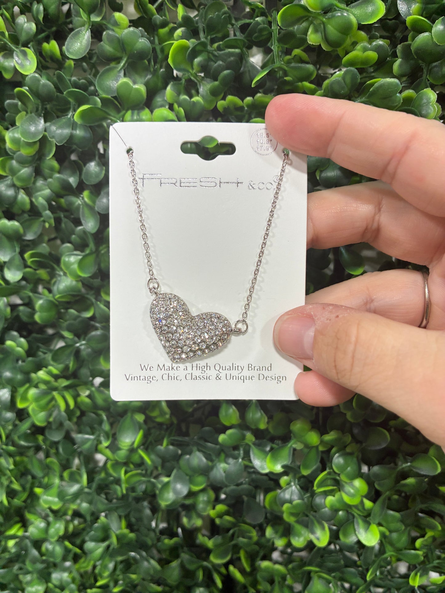 Rhinestone Heart Necklace