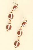 Game Day Football Post Dangle Earrings
