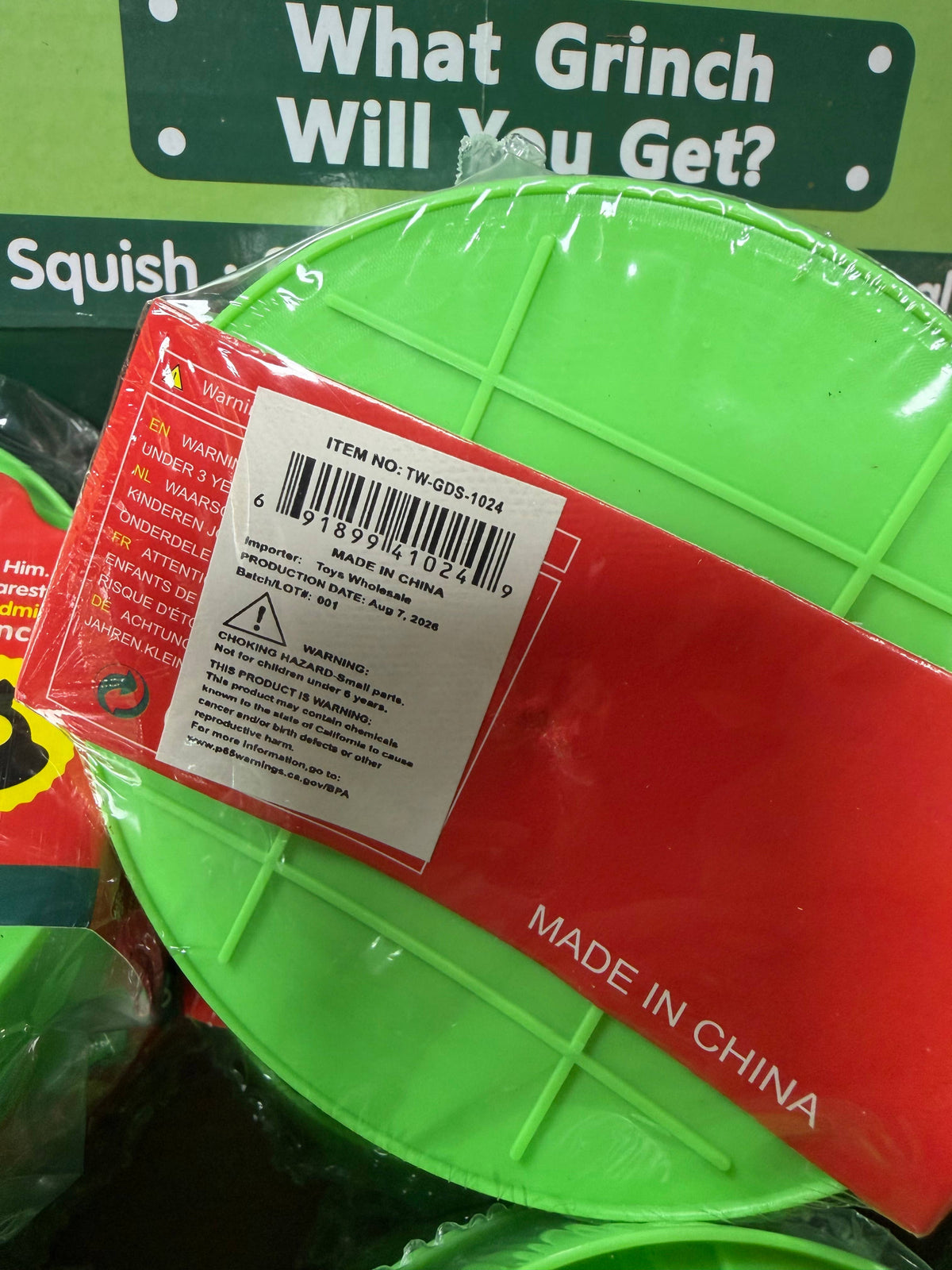 Mystery Squishy Grinch Bun – Christmas Surprise Squishy Toy