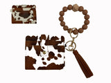 Silicone Beaded Stretch Bracelet Wristlet ID Holder