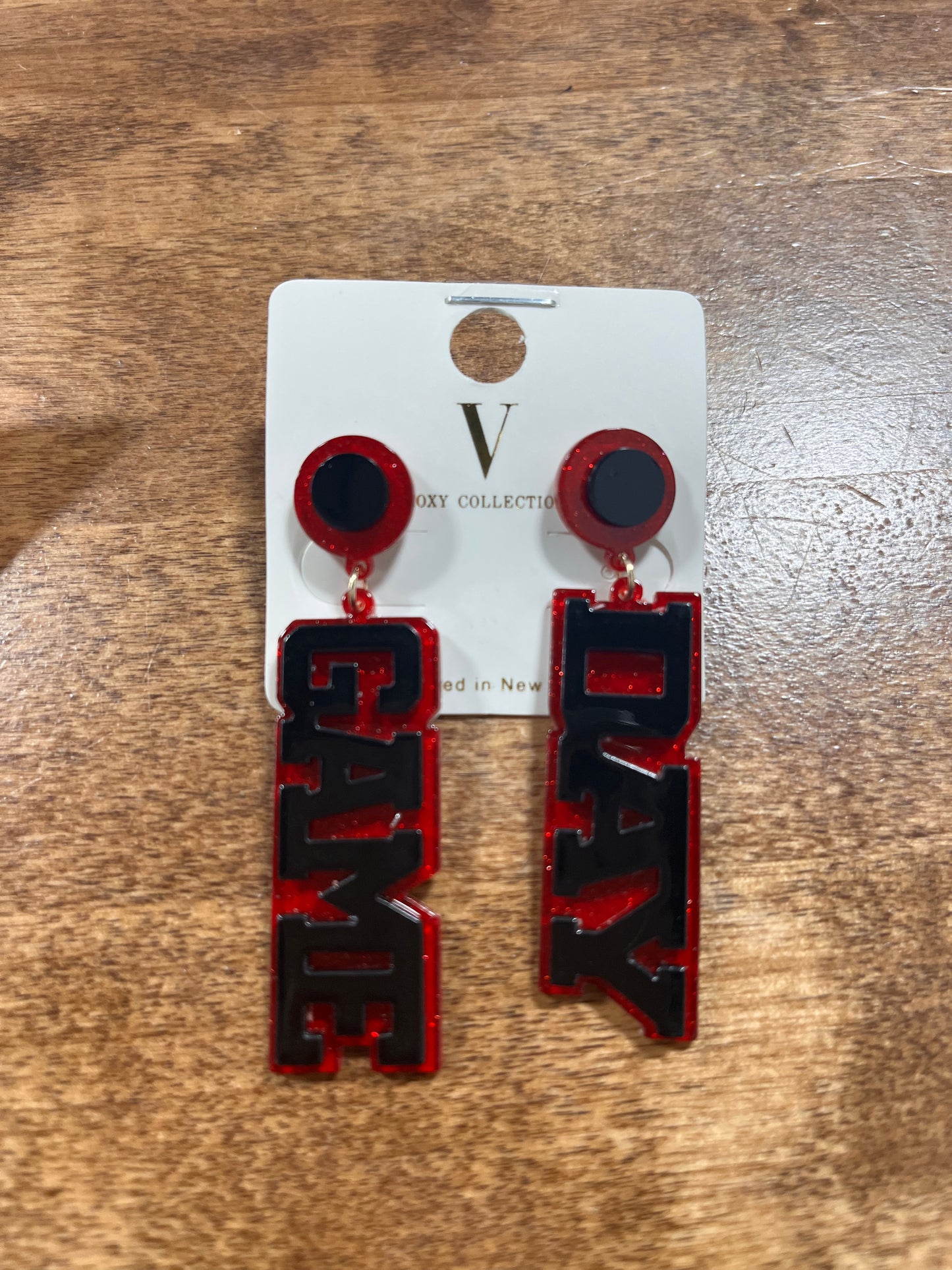 Acrylic GAME DAY earrings