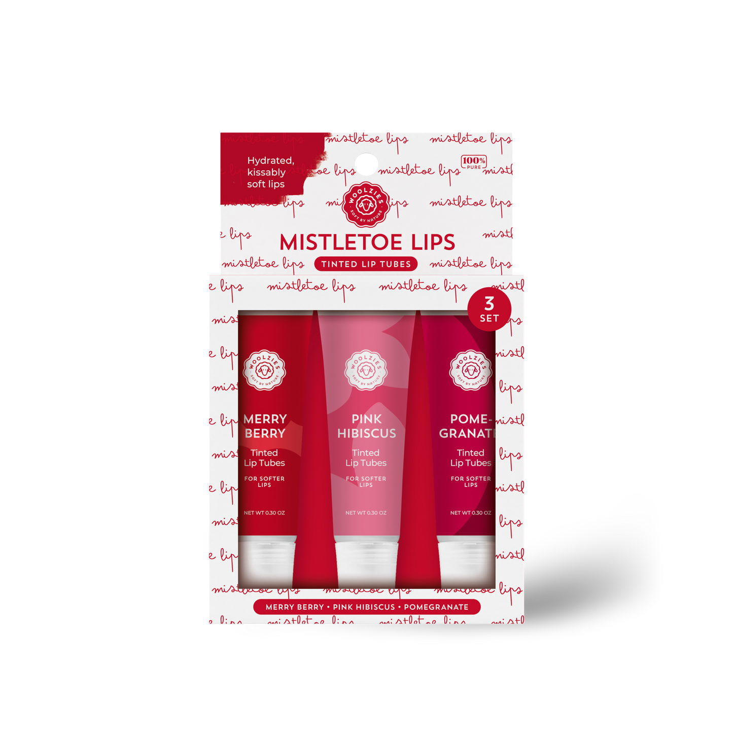 Mistletoe Lips Lip Tube Set Of 3