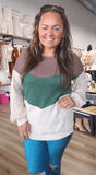 Chevron inspired waffle knit top