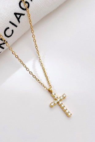 18k tarnish free stainless steel cross necklace