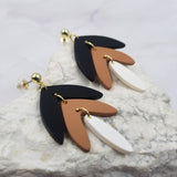 Handmade Leaf Polymer Clay Earrings