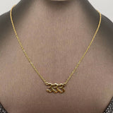 Lucky Numbers 18K Gold Plated Stainless Steel Necklace