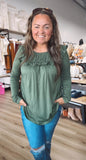 Ruffled up long sleeve top