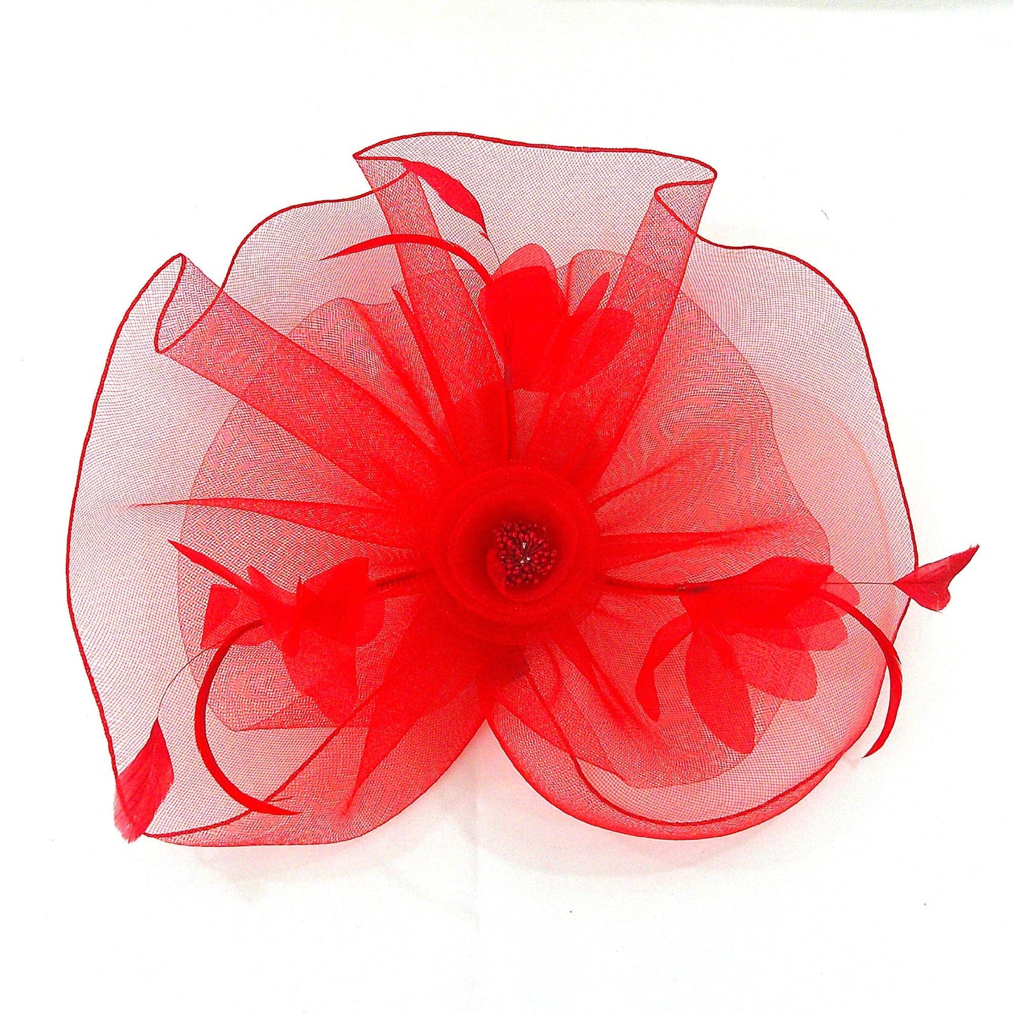 Kentucky Derby & Tea Party Flower Feather Hat
