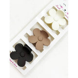 3 pcs Mini Flower Hair Claw Set