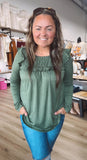 Ruffled up long sleeve top