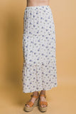 Clarissa’s floral maxi skirt-Blue