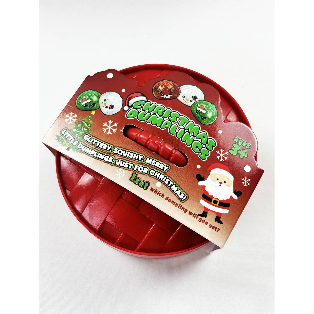 Christmas 3-Mini Glitter Maltose Candy Dumpling Squishy Toy
