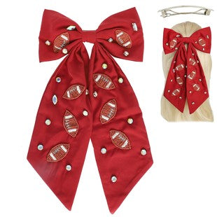 Football Bling Bow