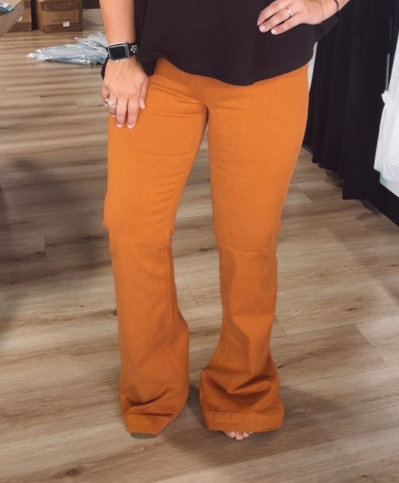 Polly’s pull on flare jeans