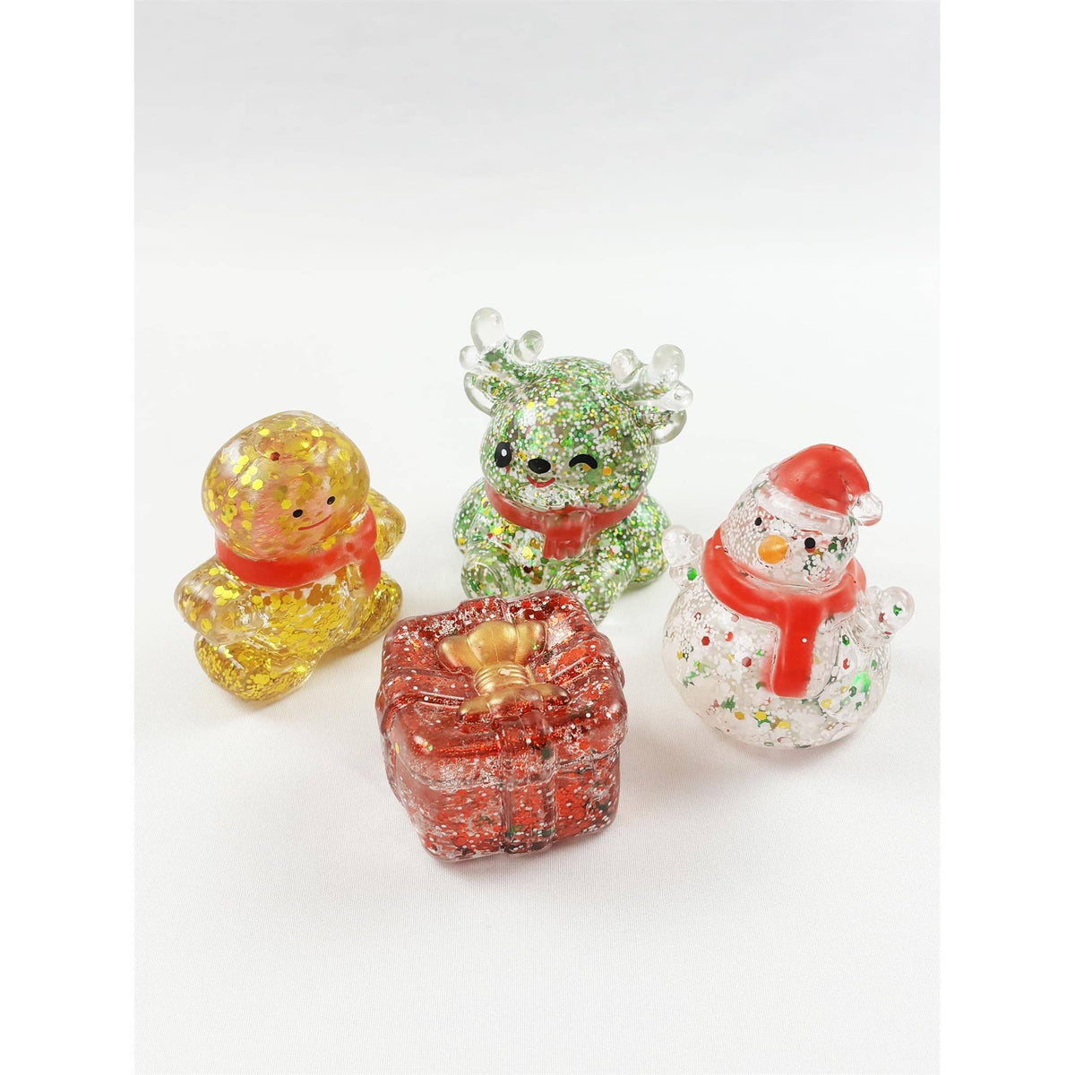 Christmas Glitter Character Squishy Toy