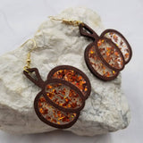 Fall Sparkle Pumpkin Earrings