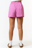 GINGHAM ELASTIC WAISTBAND BOXER SHORTS: MAGENTA