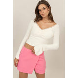 Felicia’s fuzzy v neck long sleeve top