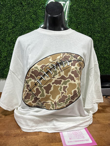Camo football tee