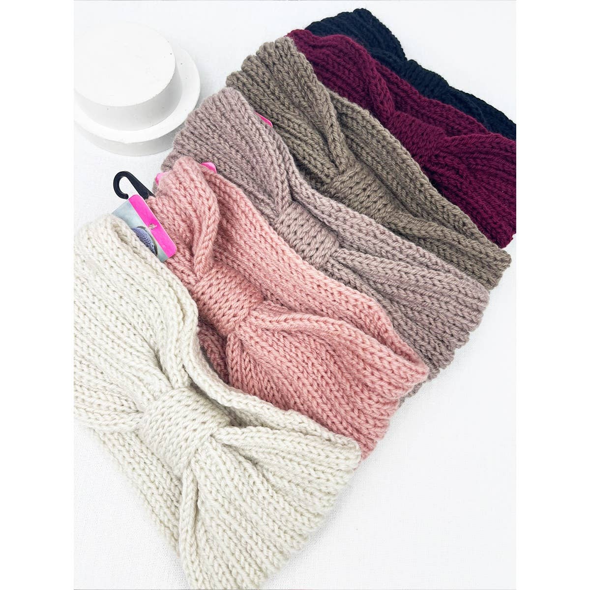 Solid Knit Winter Bow Headband