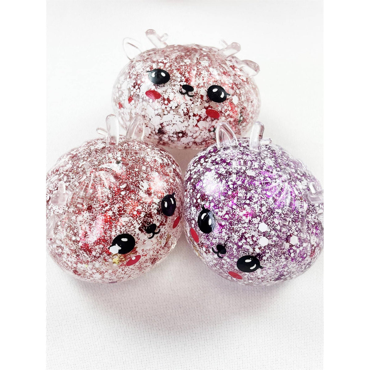 Christmas 3-Mini Glitter Maltose Candy Dumpling Squishy Toy