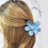 Matte Color Daisy Flower Shape Hair Claw Clip