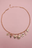 CHARM NECKLACE-BOW LOVE FLOWER HEART