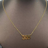 Lucky Numbers 18K Gold Plated Stainless Steel Necklace