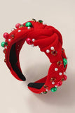 CHRISTMAS JINGLE BELL SEED BEAD HAIR BAND HEADBAND