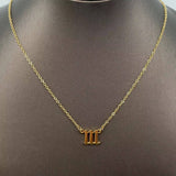 Lucky Numbers 18K Gold Plated Stainless Steel Necklace