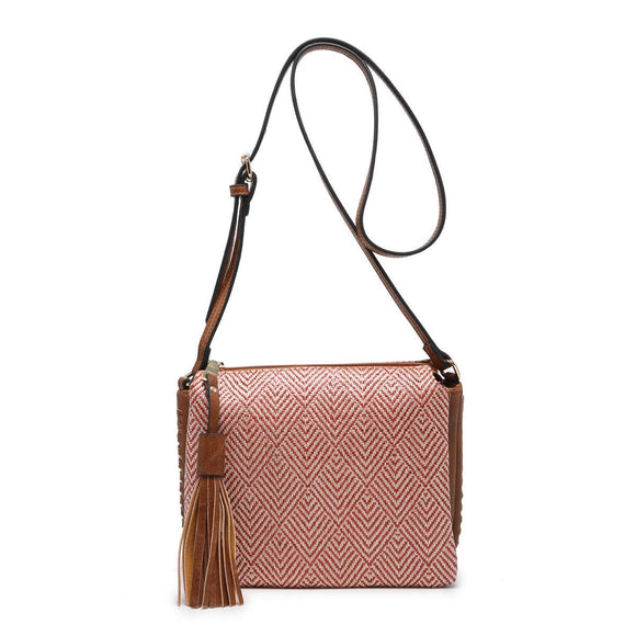 Three Compartment Crossbody w/ Tassel