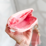 Tassel Zipper Wristlet Wallet with Clear ID Slot