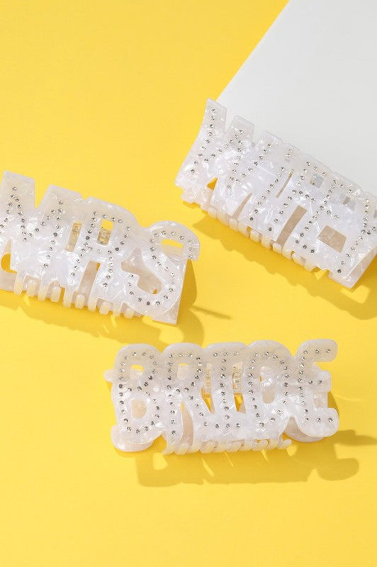 Bride,wifey,Mrs hair clips