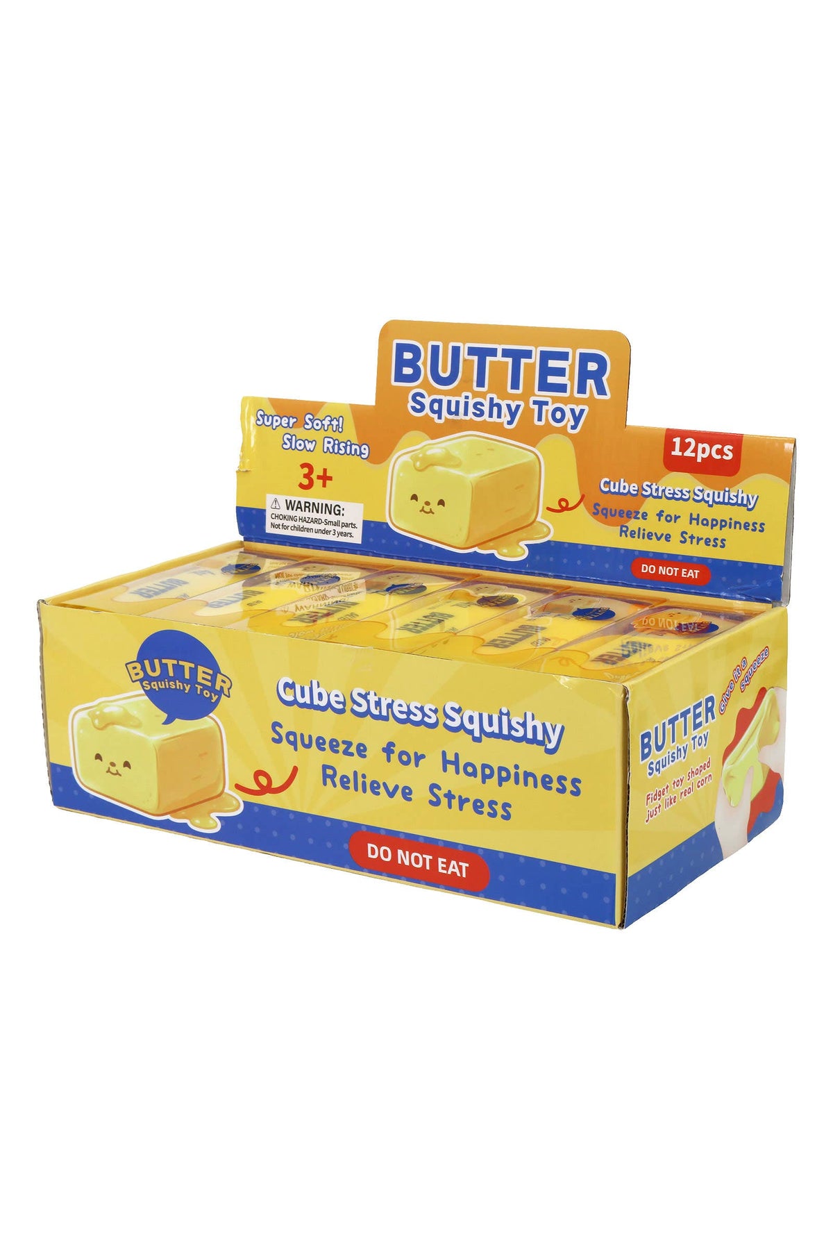 Yellow Butter Crunchy Bead Slime Filled TPR Squishy