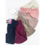 Solid Knit Winter Bow Headband