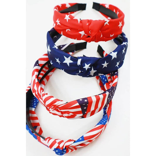 American Patriotic Knotted Headband