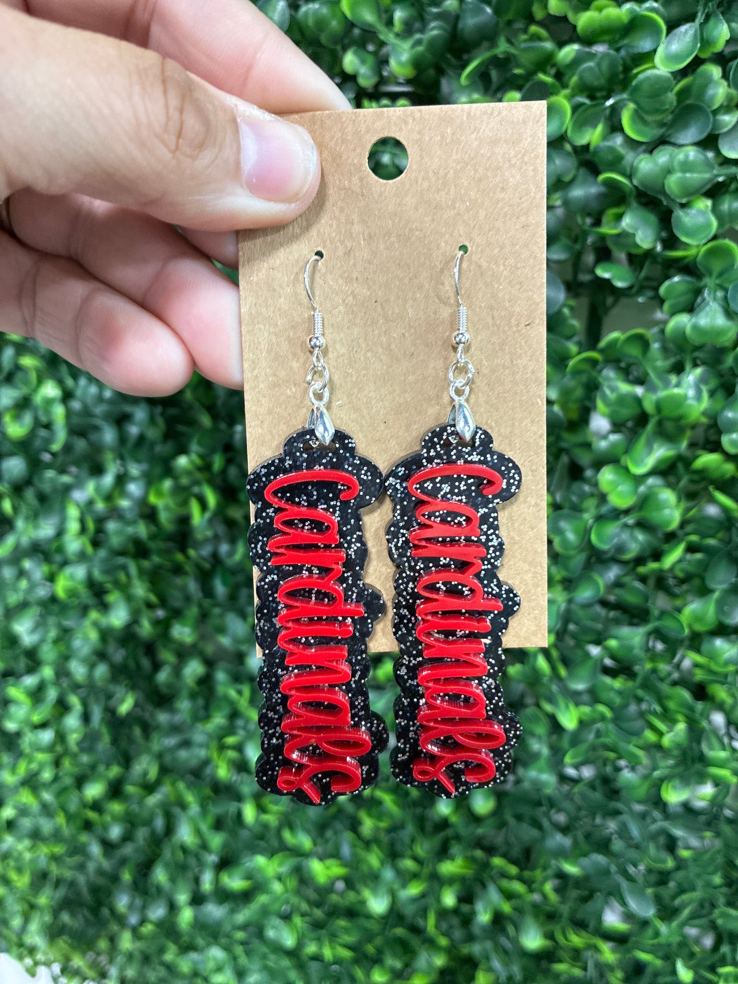 Acrylic team earrings