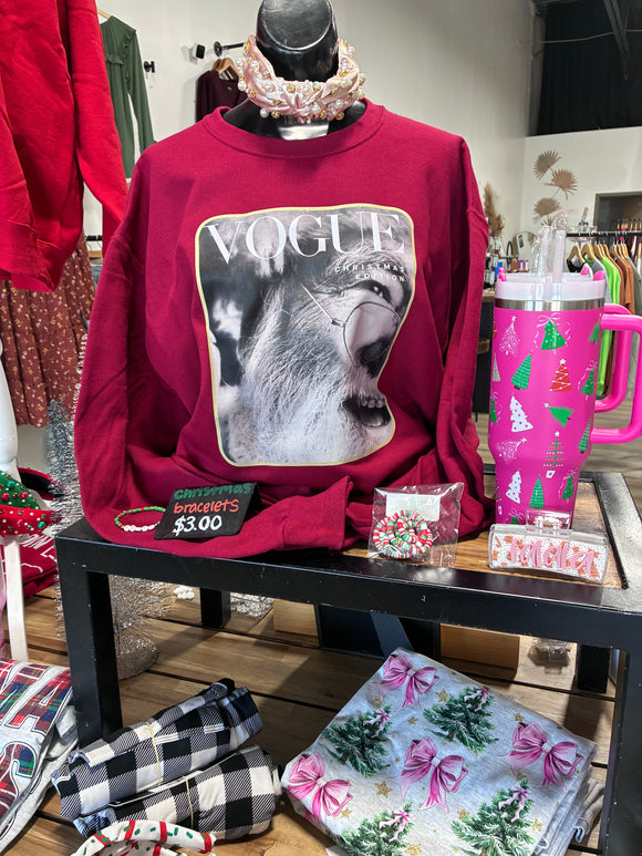 *Preorder*Vogue Santa crewneck